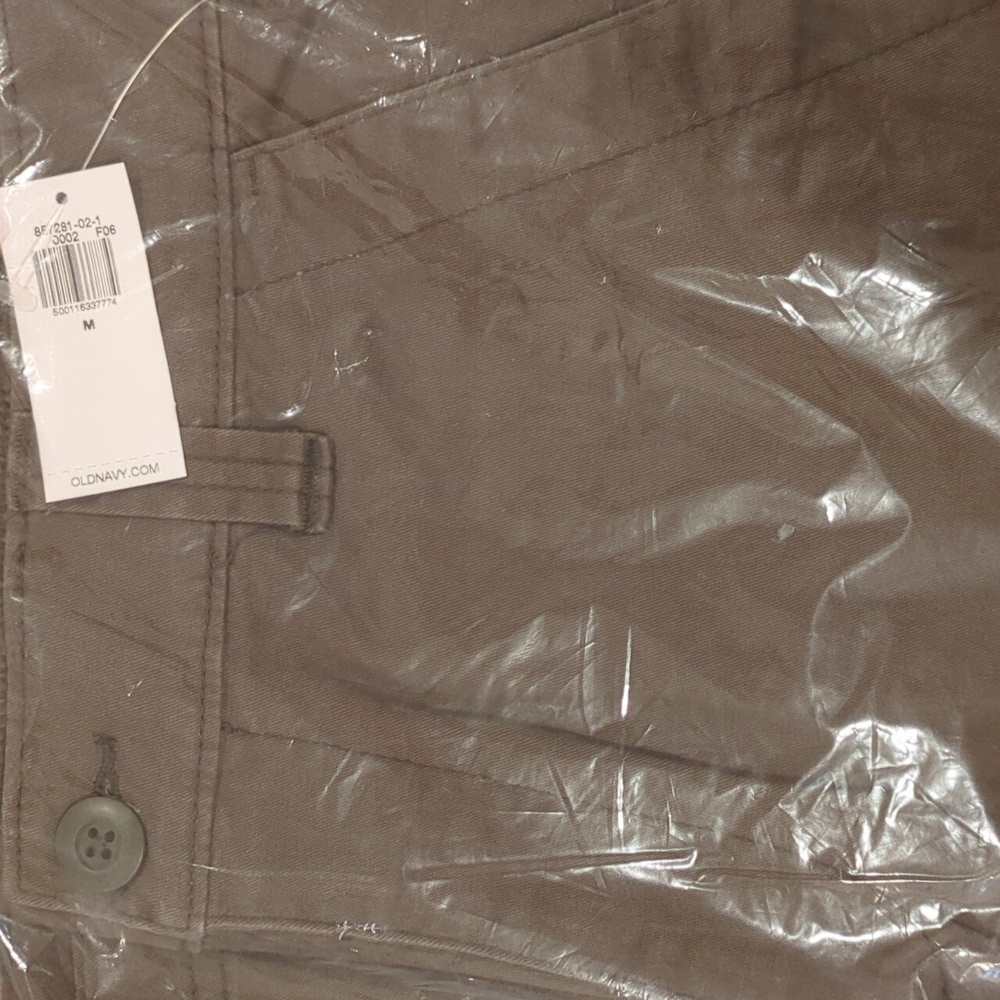 NWT Sz M Old Navy High-Waisted OGC Chino Pants Cotton Elastic Button Reishi